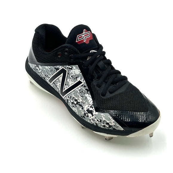 New Balance Metal Spikes Baseball Sport Cleats L4040PK4 Black Camo Men’s Size 7 - Picture 1 of 12